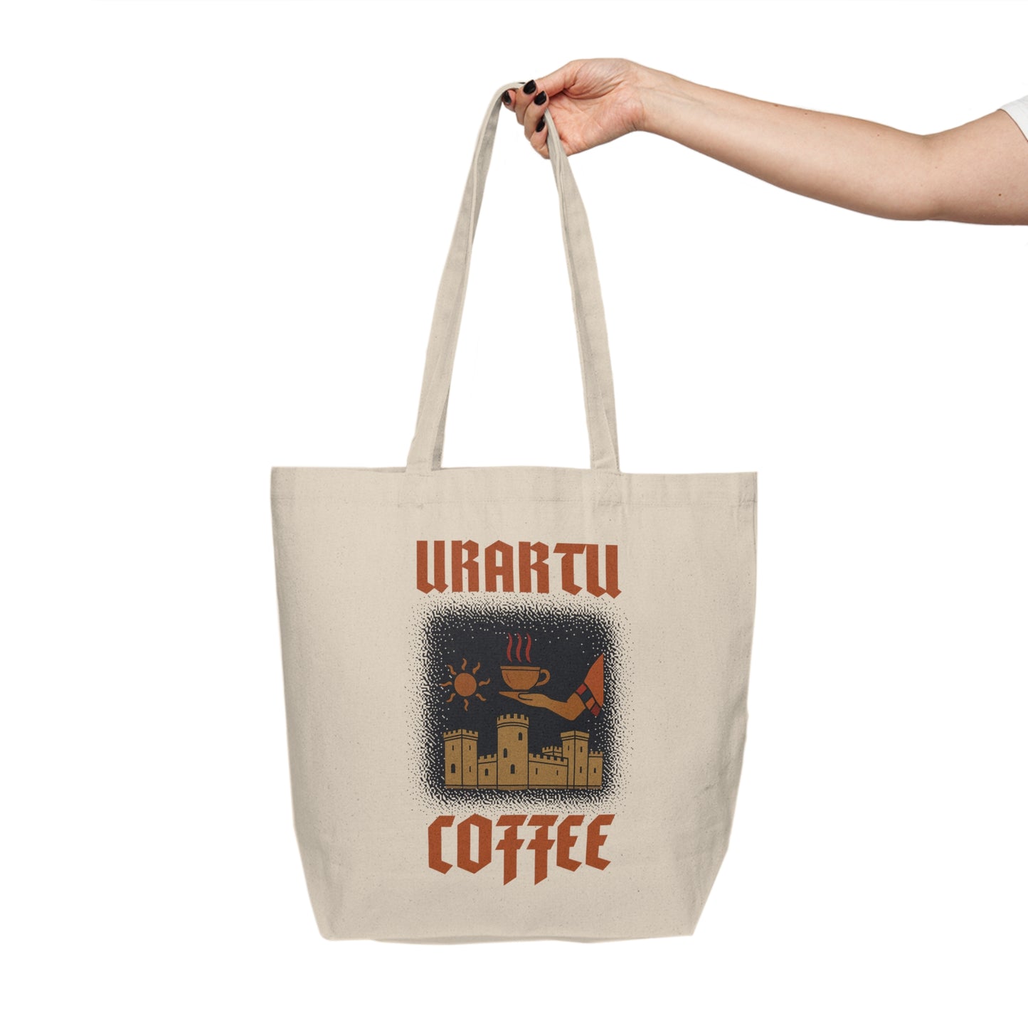 Urartu Coffee Graphic Design Cotton Canvas Tote Bag