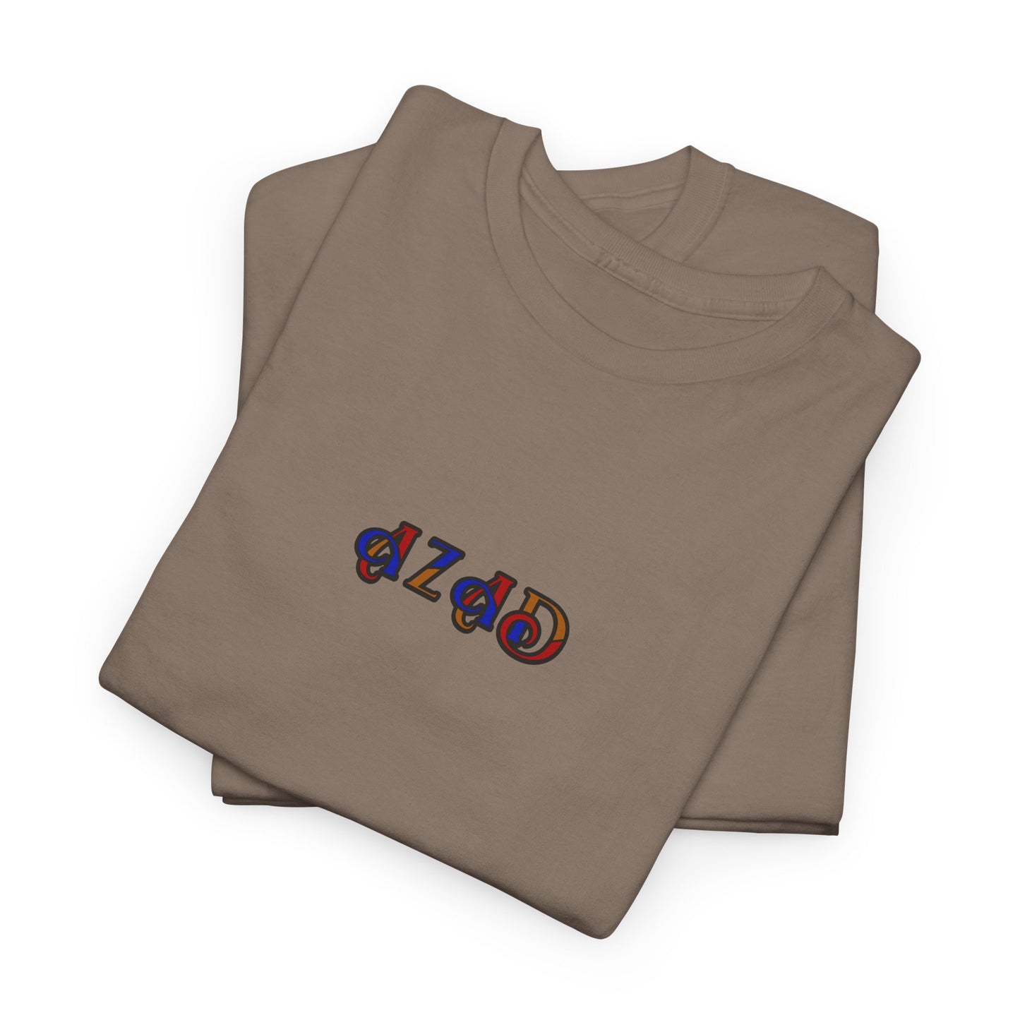 Azad Colorblock Design Unisex Heavy Cotton Tee, Front Design Only