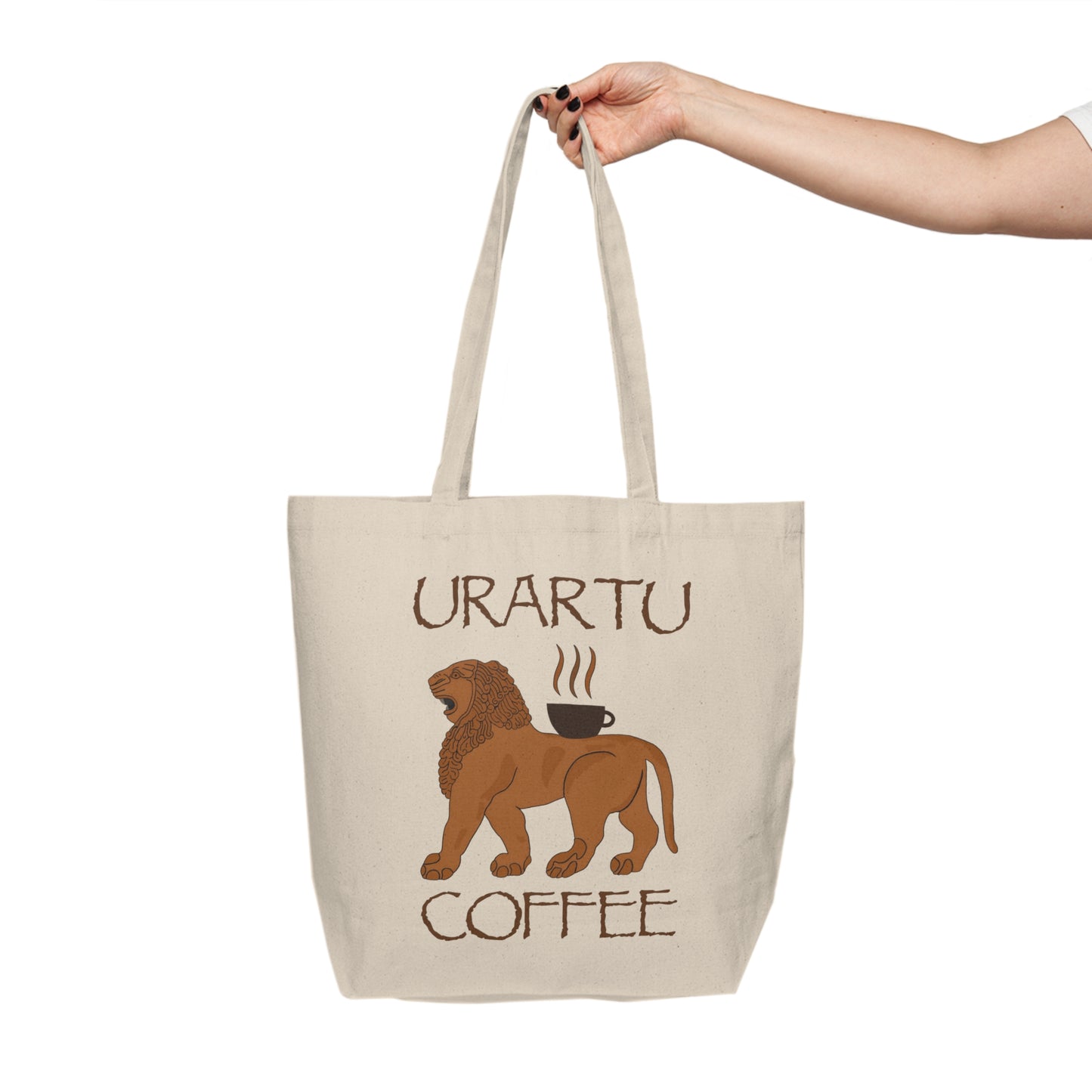 Urartu Coffee English Design Cotton Canvas Tote Bag