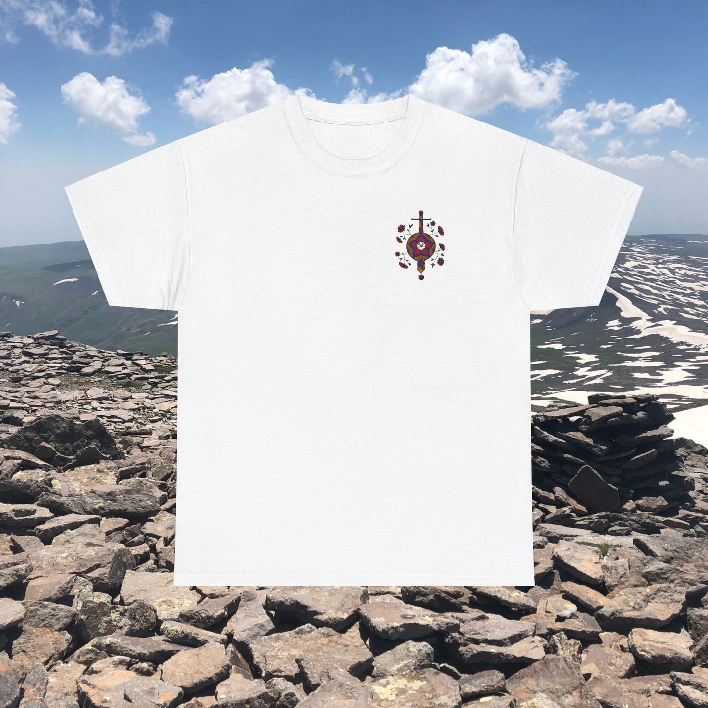 Sosé Mayrig Design Unisex Heavy Cotton Tee, Front Design Only