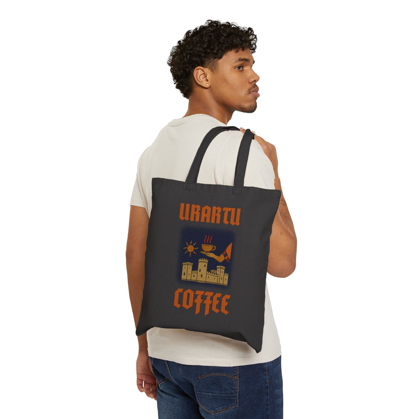 Urartu Coffee Graphic Design Cotton Canvas Tote Bag