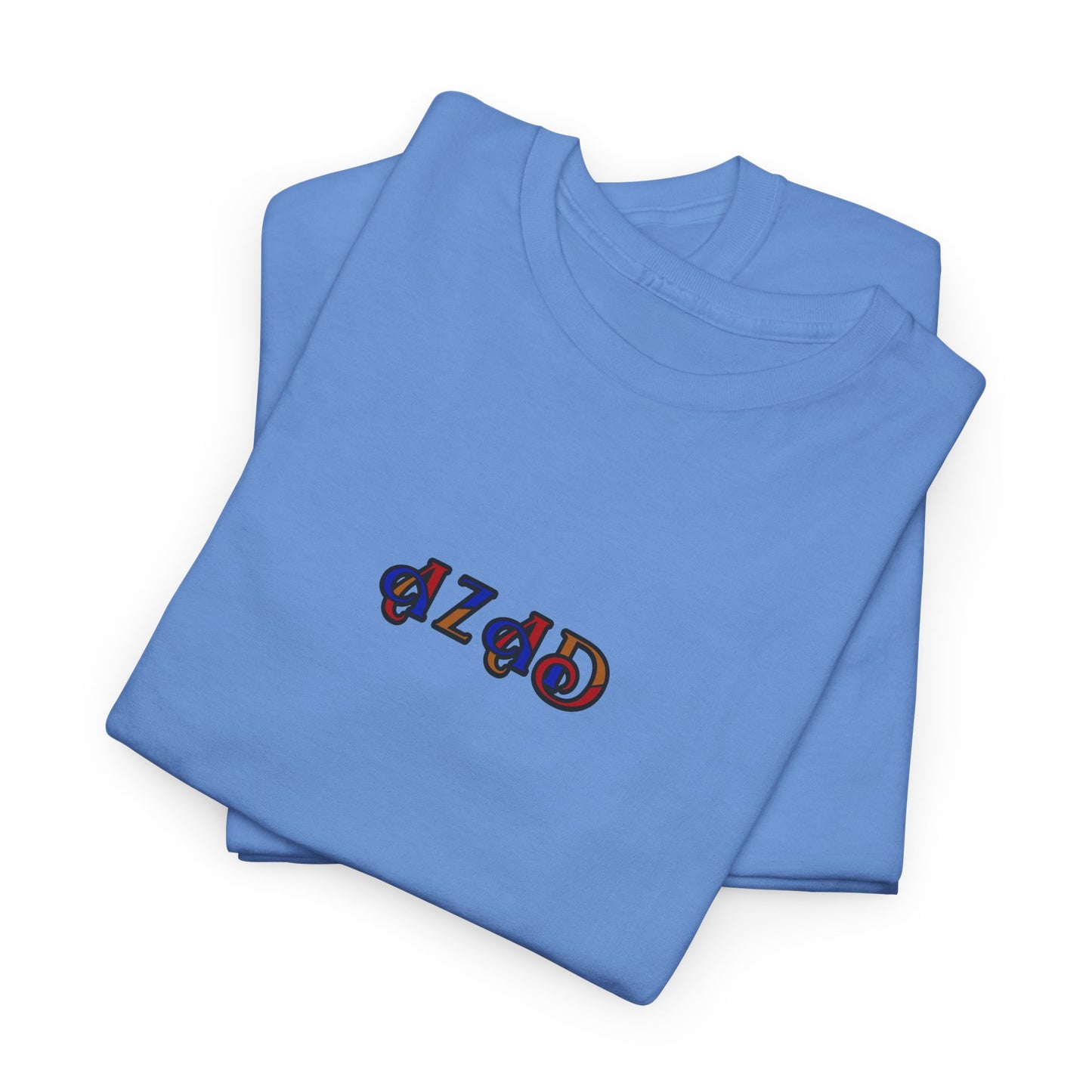 Azad Colorblock Design Unisex Heavy Cotton Tee, Front Design Only