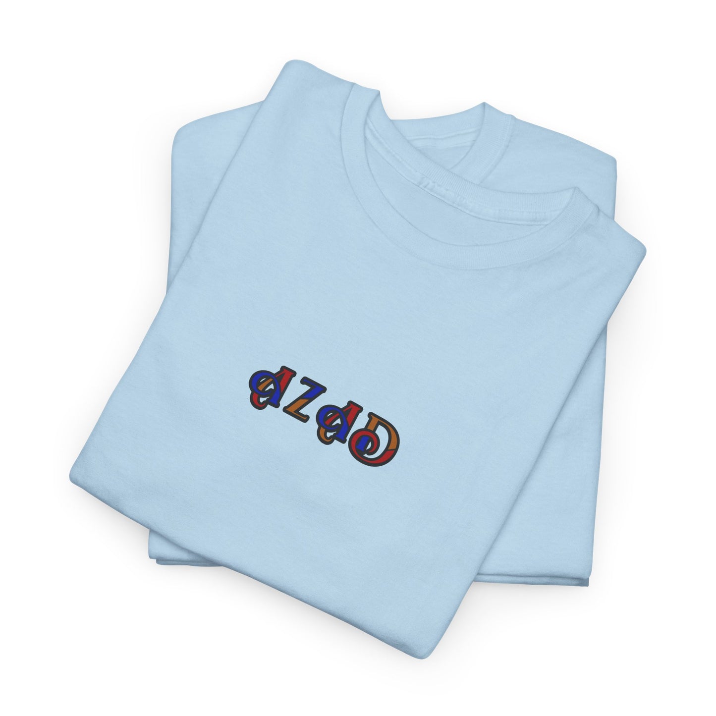 Azad Colorblock Design Unisex Heavy Cotton Tee, Front Design Only