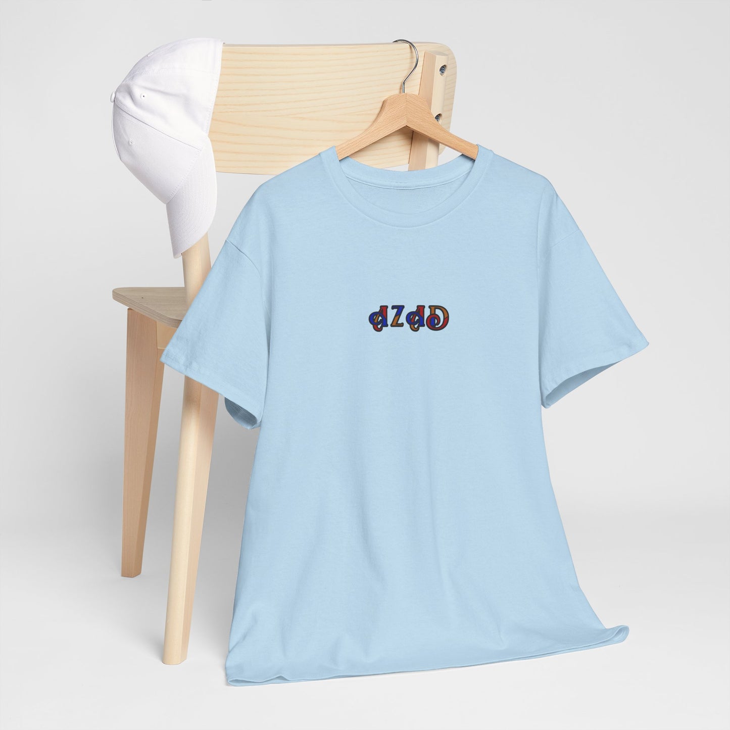 Azad Colorblock Design Unisex Heavy Cotton Tee, Front Design Only
