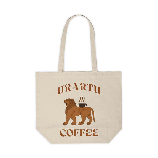 Urartu Coffeehouse English Design Cotton Canvas Tote Bag