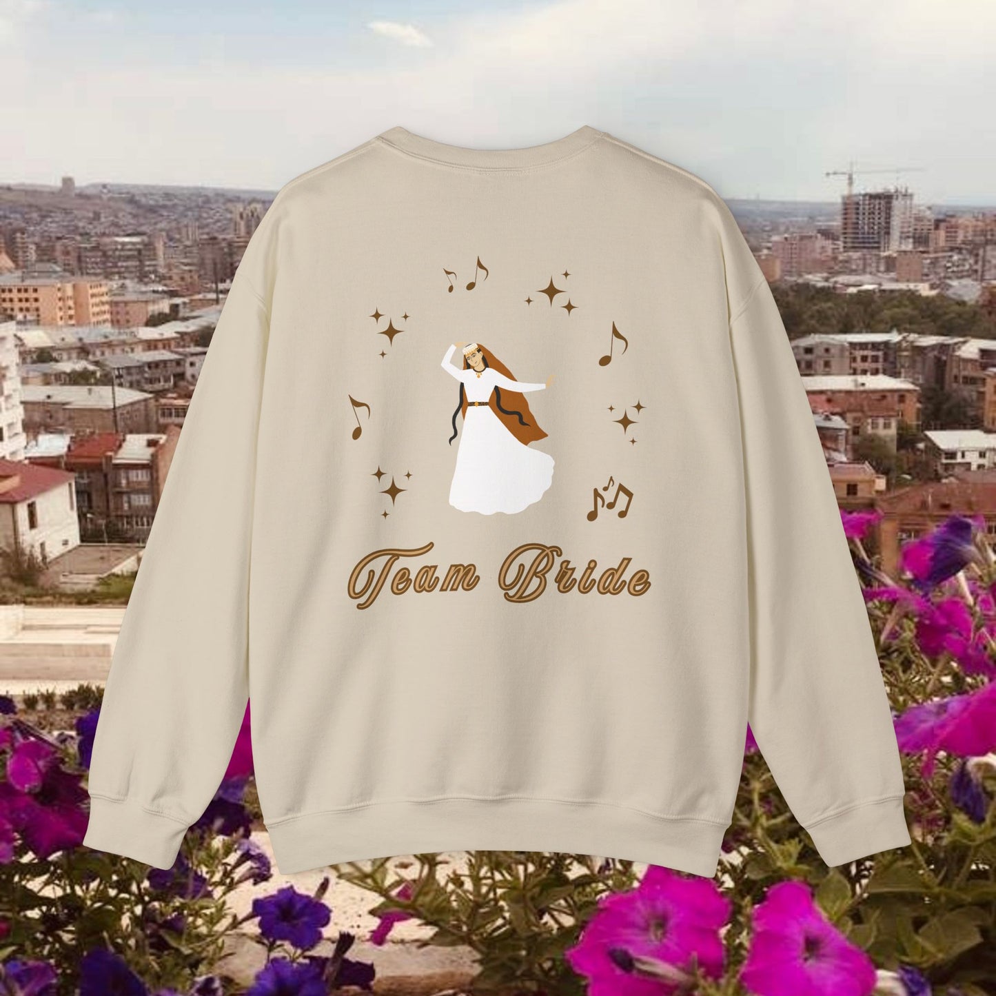 "Team Bride" Armenian Bride Design Bridesmaid Crewneck Sweater, Sweatshirt