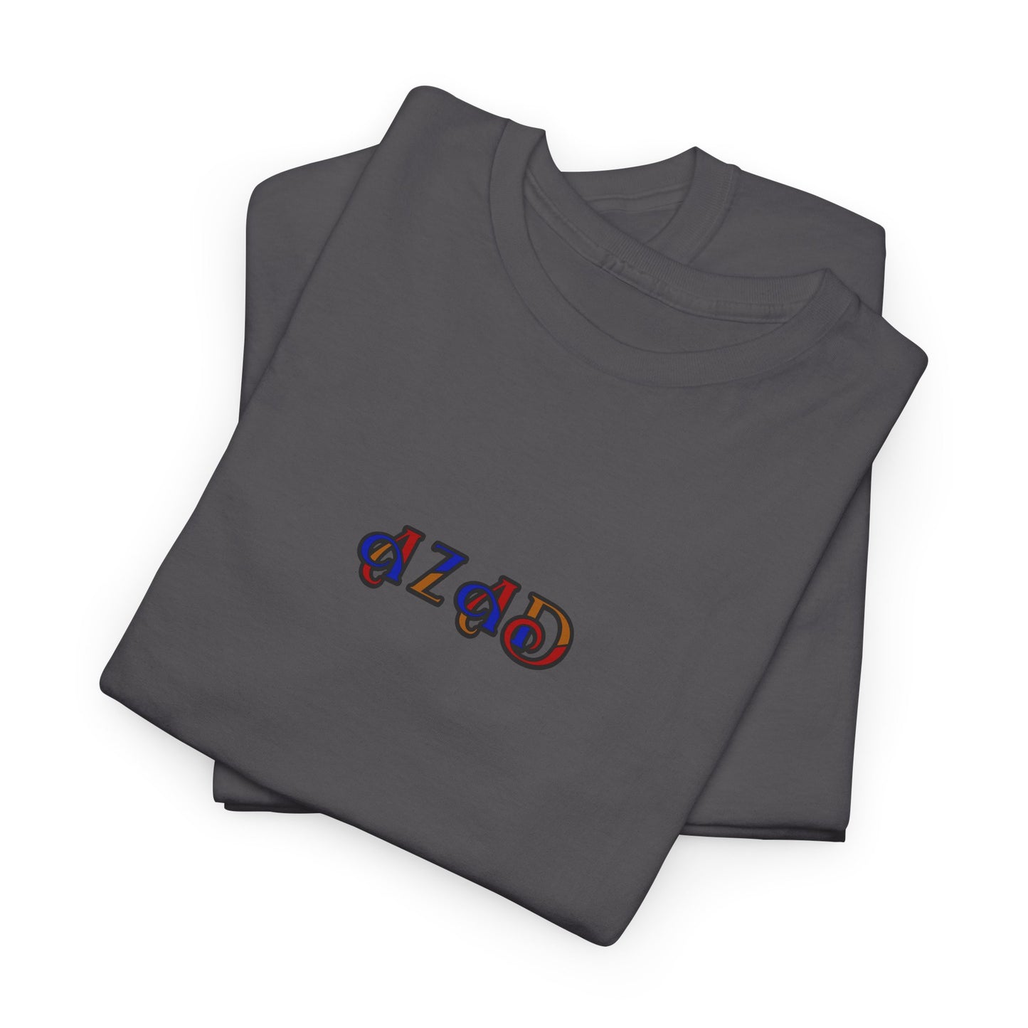 Azad Colorblock Design Unisex Heavy Cotton Tee, Front Design Only